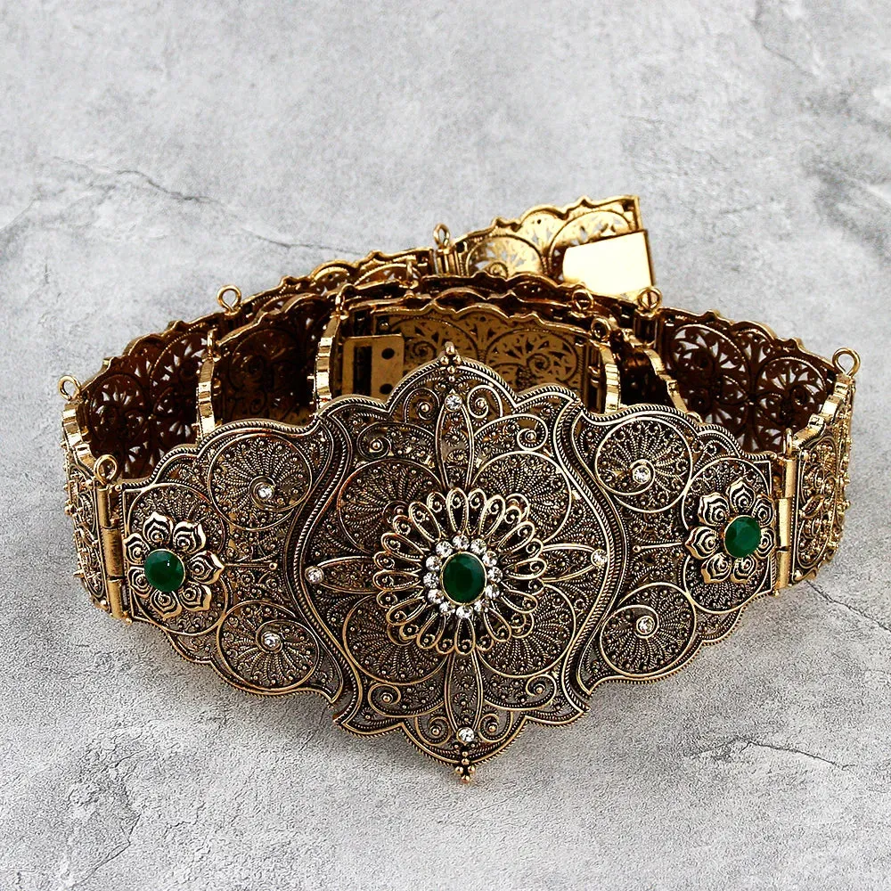 Caucasus Flower Metal Belt Waist Chain