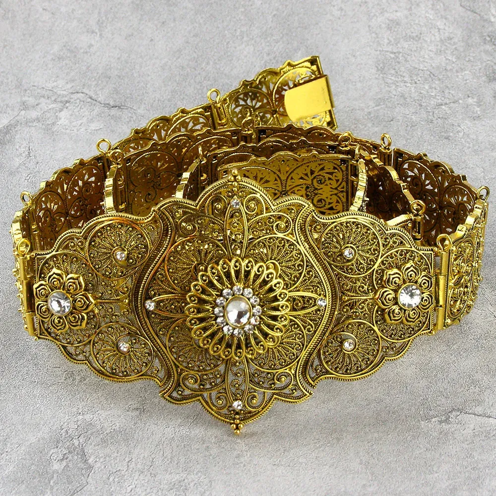 Caucasus Flower Metal Belt Waist Chain