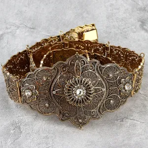 Caucasus Flower Metal Belt Waist Chain