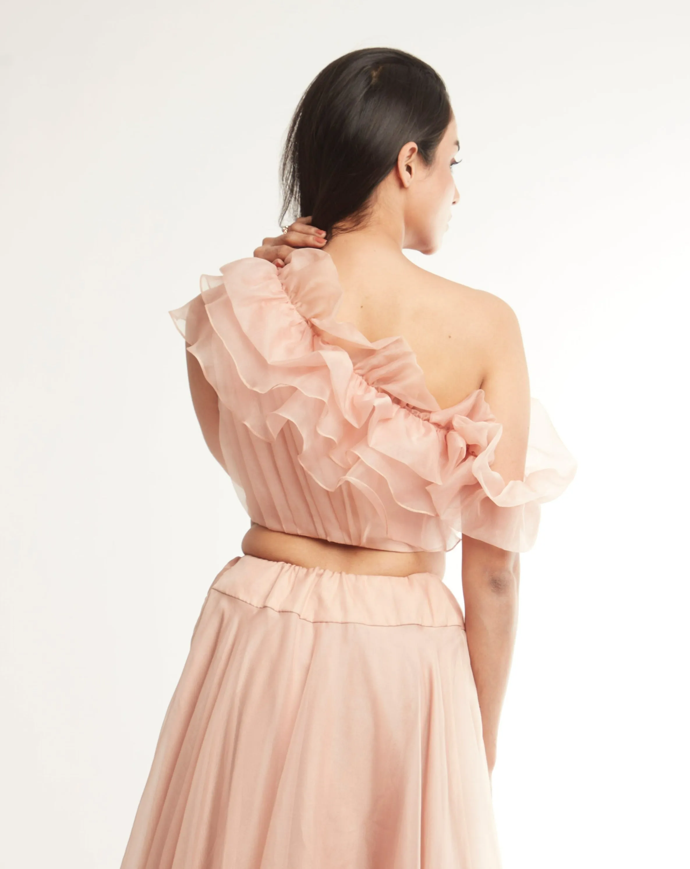 Charita Varma in Rosebud Ruffle Skirt Set