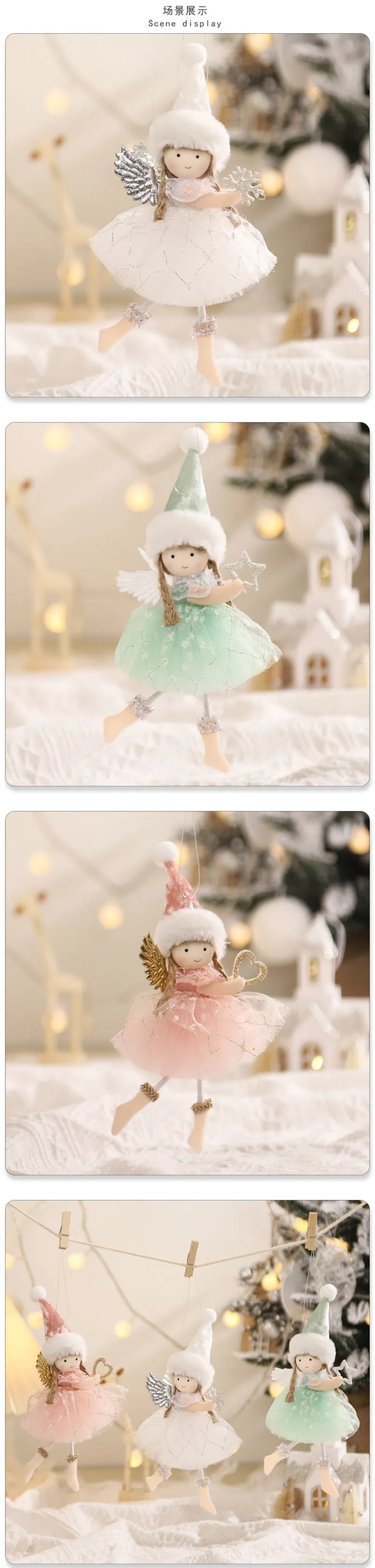 Christmas Angel Doll Xmas Tree Ornaments