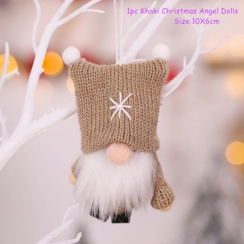 Christmas Gnome Dolls Xmas Tree Ornaments