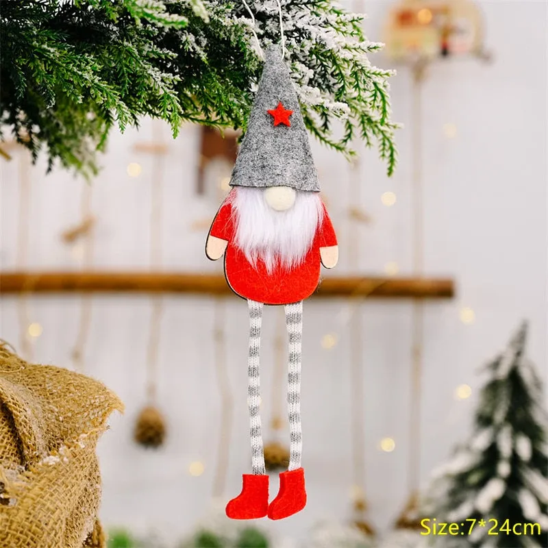 Christmas Gnome Dolls Xmas Tree Ornaments