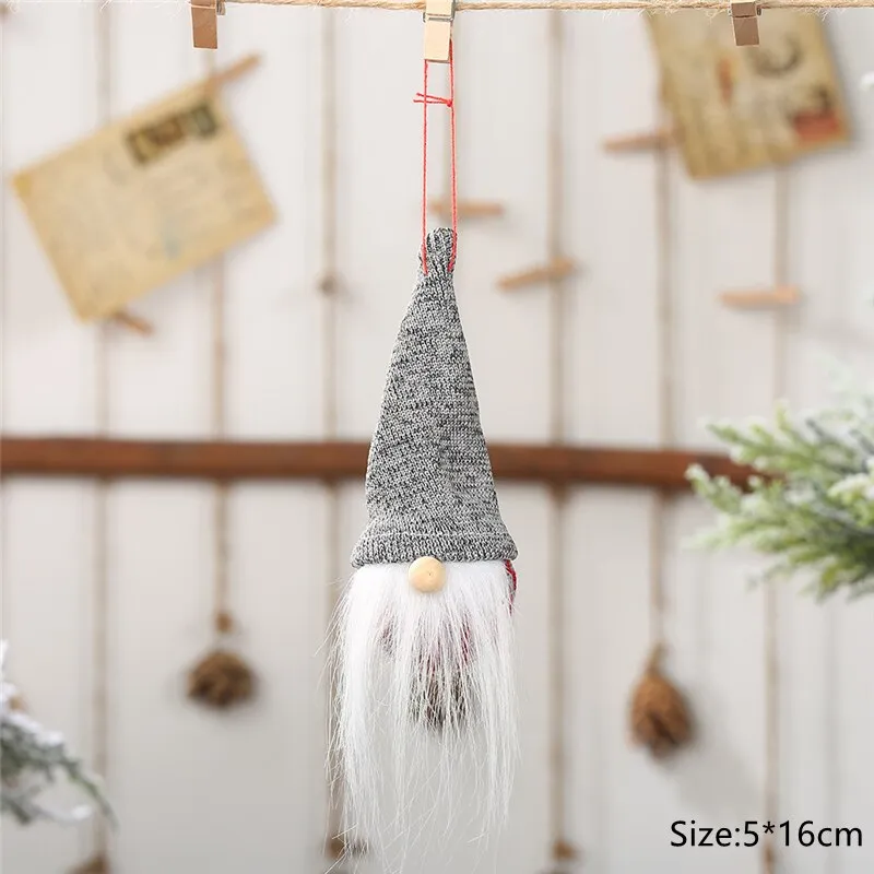 Christmas Gnome Dolls Xmas Tree Ornaments
