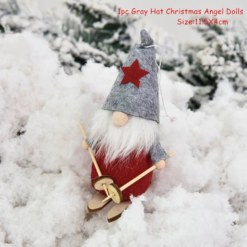 Christmas Gnome Dolls Xmas Tree Ornaments