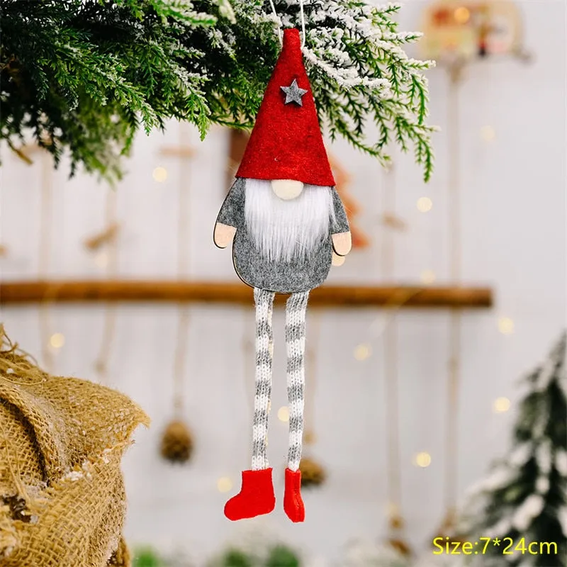 Christmas Gnome Dolls Xmas Tree Ornaments
