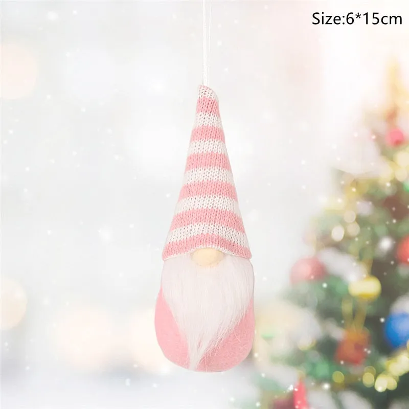 Christmas Gnome Dolls Xmas Tree Ornaments