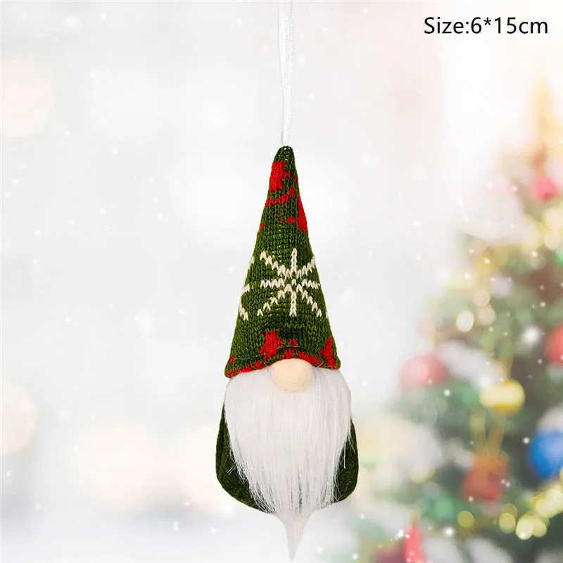 Christmas Gnome Dolls Xmas Tree Ornaments