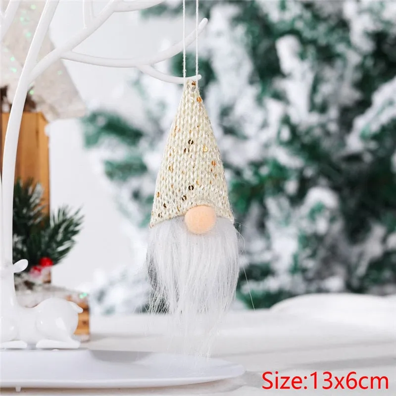 Christmas Gnome Dolls Xmas Tree Ornaments