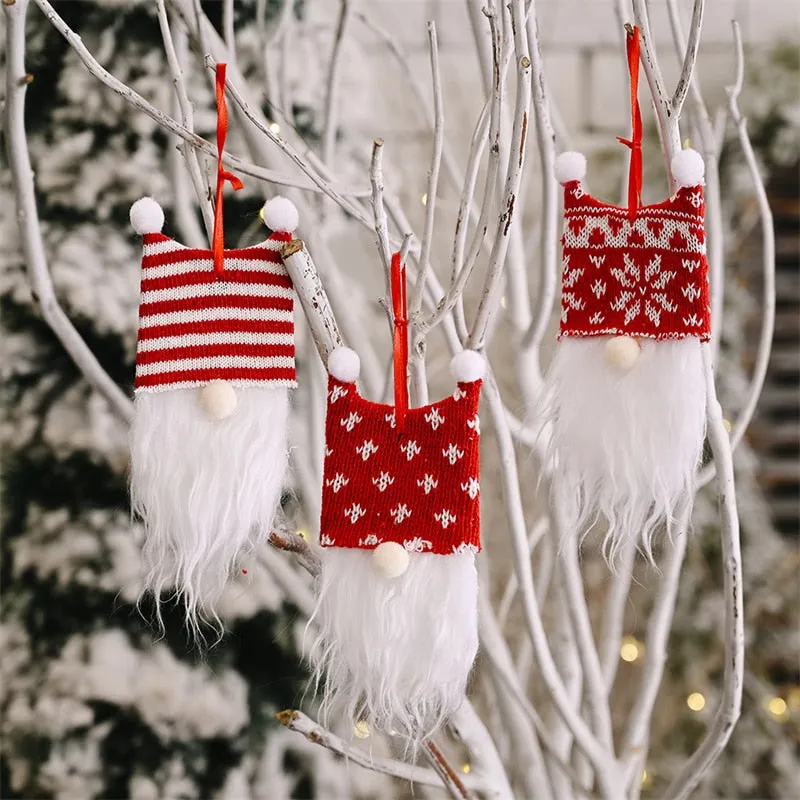 Christmas Gnome Dolls Xmas Tree Ornaments