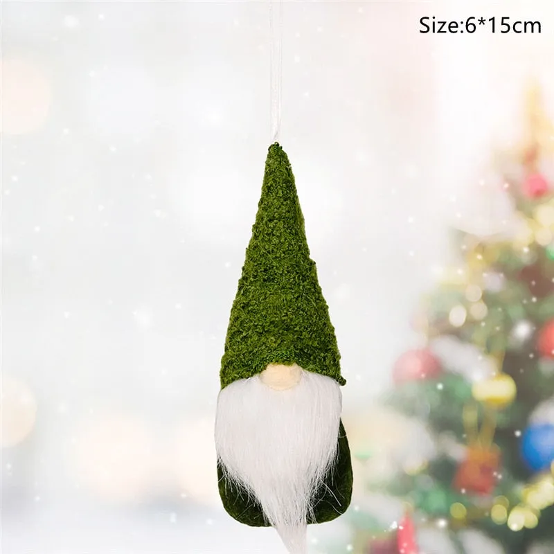 Christmas Gnome Dolls Xmas Tree Ornaments