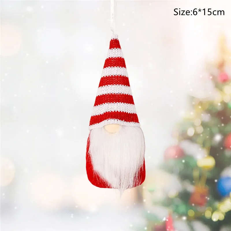 Christmas Gnome Dolls Xmas Tree Ornaments