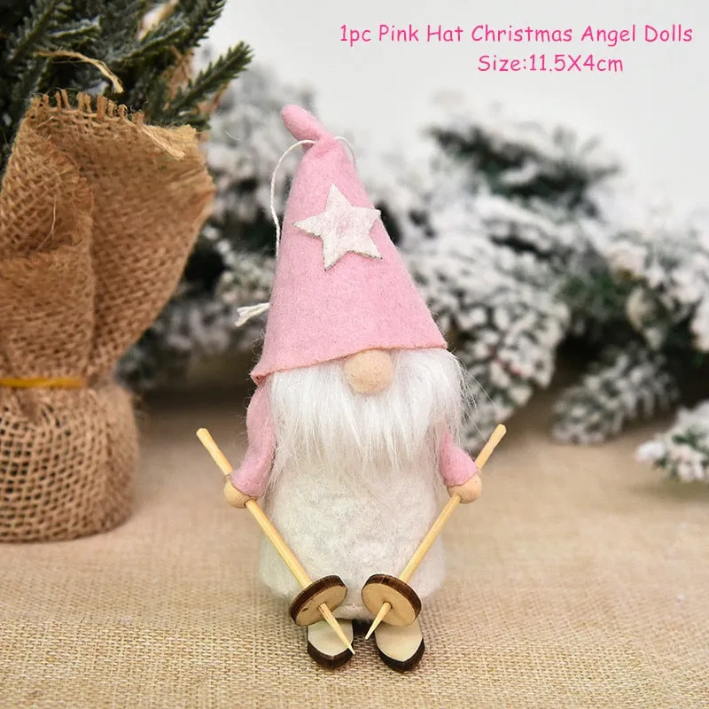 Christmas Gnome Dolls Xmas Tree Ornaments