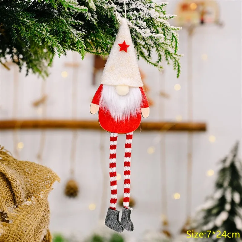 Christmas Gnome Dolls Xmas Tree Ornaments