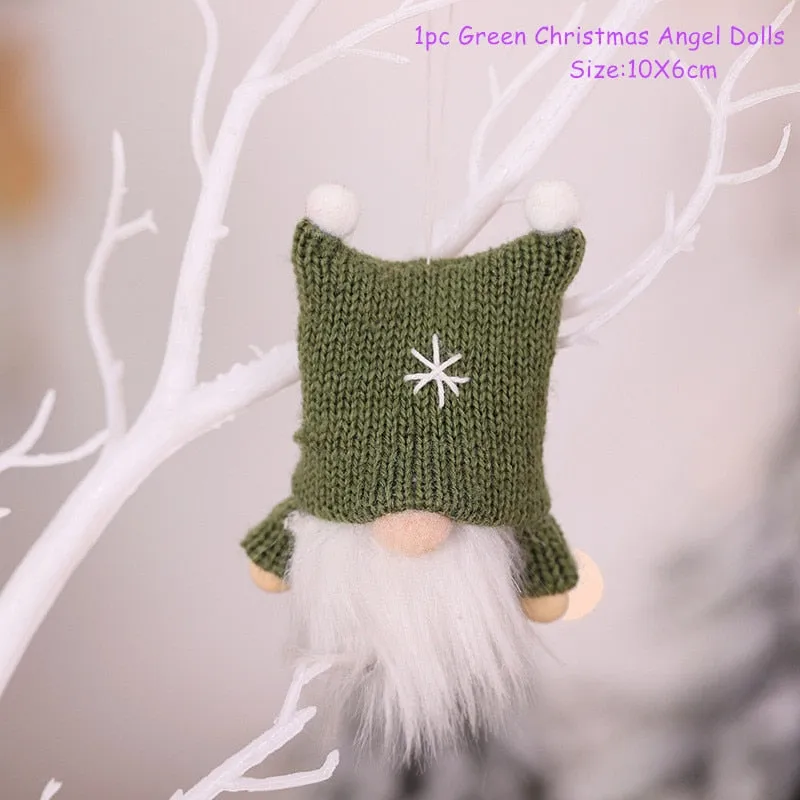 Christmas Gnome Dolls Xmas Tree Ornaments