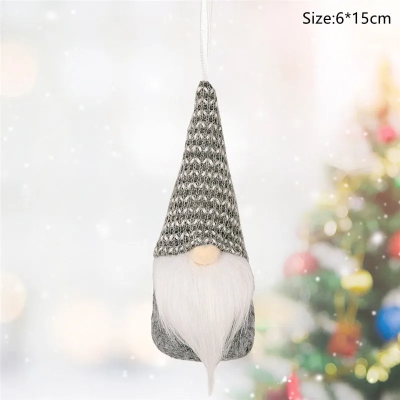 Christmas Gnome Dolls Xmas Tree Ornaments