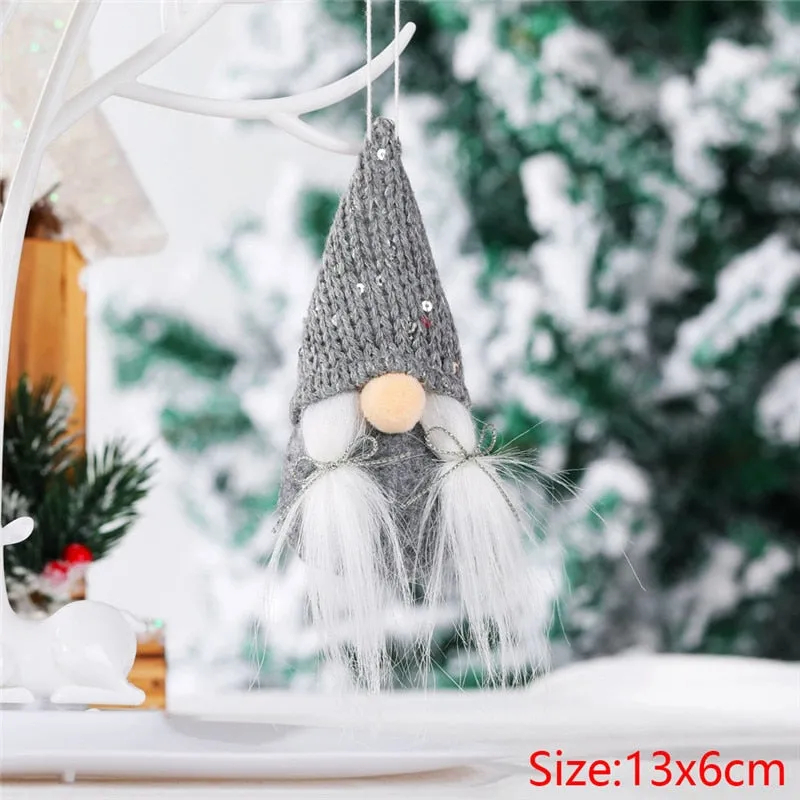 Christmas Gnome Dolls Xmas Tree Ornaments