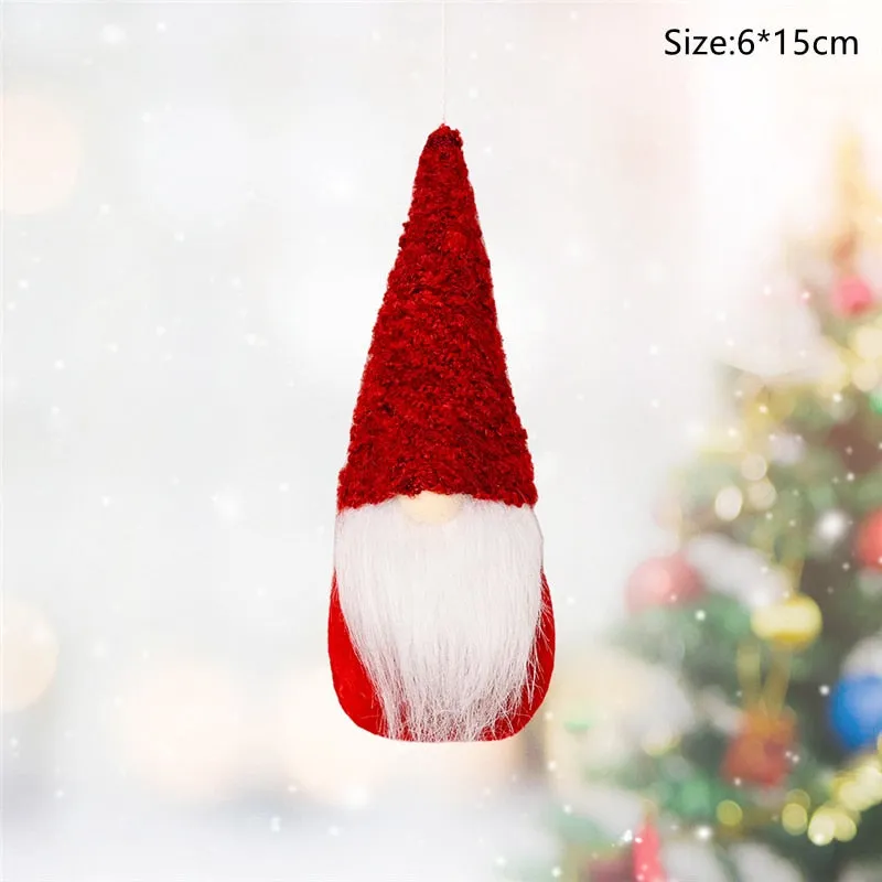 Christmas Gnome Dolls Xmas Tree Ornaments