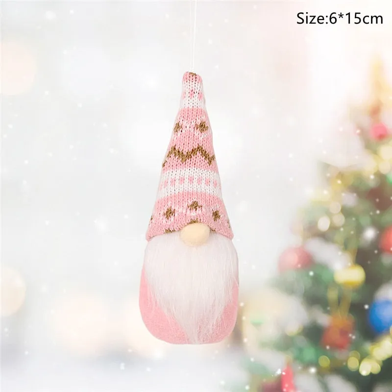 Christmas Gnome Dolls Xmas Tree Ornaments