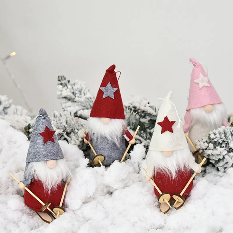Christmas Gnome Dolls Xmas Tree Ornaments