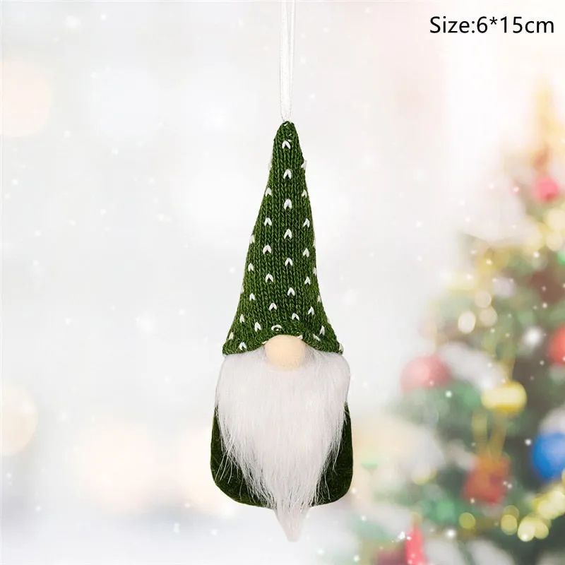 Christmas Gnome Dolls Xmas Tree Ornaments