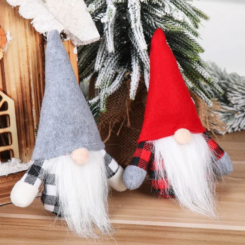 Christmas Gnome Dolls Xmas Tree Ornaments