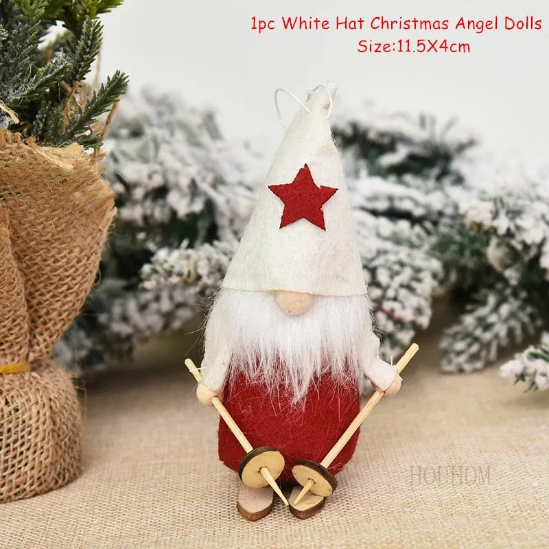 Christmas Gnome Dolls Xmas Tree Ornaments