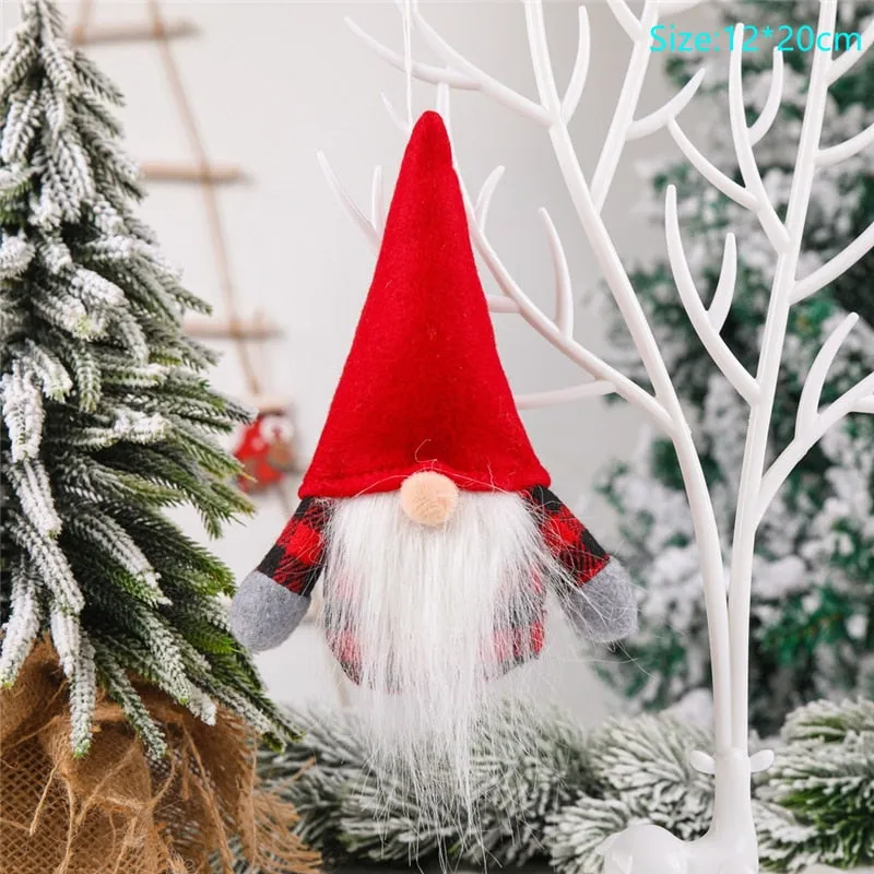 Christmas Gnome Dolls Xmas Tree Ornaments