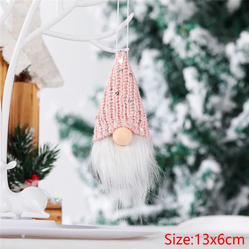 Christmas Gnome Dolls Xmas Tree Ornaments