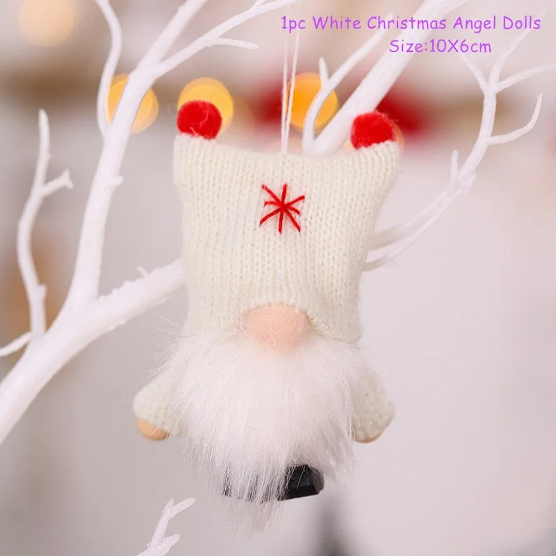 Christmas Gnome Dolls Xmas Tree Ornaments