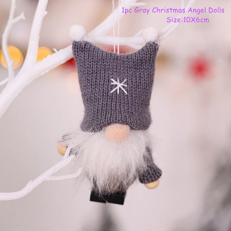 Christmas Gnome Dolls Xmas Tree Ornaments