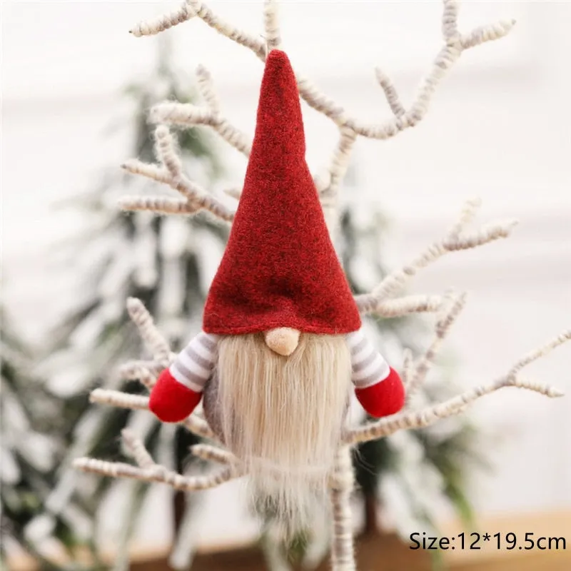 Christmas Gnome Dolls Xmas Tree Ornaments