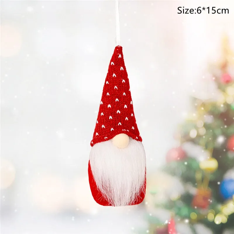 Christmas Gnome Dolls Xmas Tree Ornaments