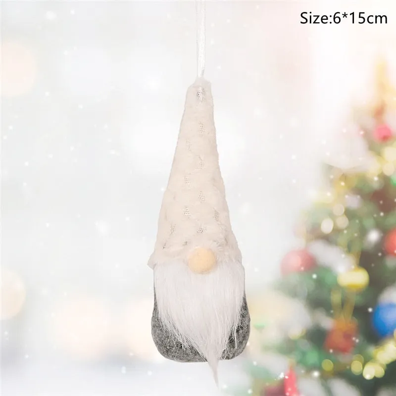 Christmas Gnome Dolls Xmas Tree Ornaments