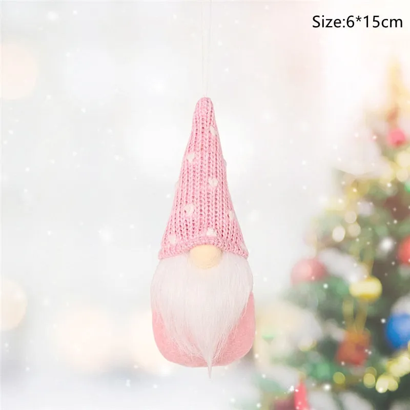 Christmas Gnome Dolls Xmas Tree Ornaments