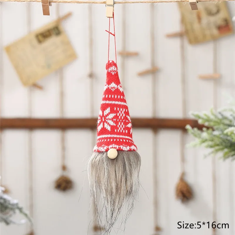 Christmas Gnome Dolls Xmas Tree Ornaments