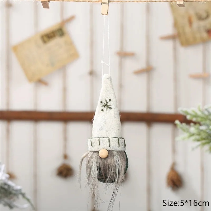 Christmas Gnome Dolls Xmas Tree Ornaments