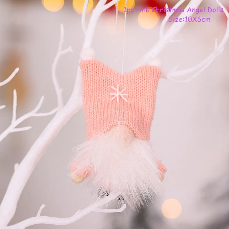 Christmas Gnome Dolls Xmas Tree Ornaments