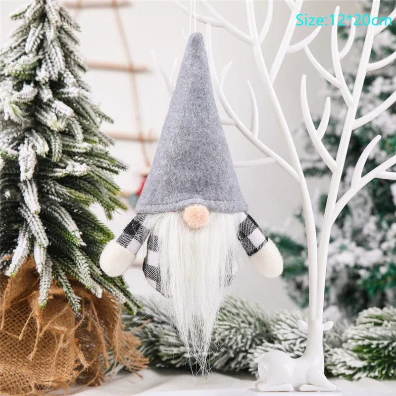 Christmas Gnome Dolls Xmas Tree Ornaments