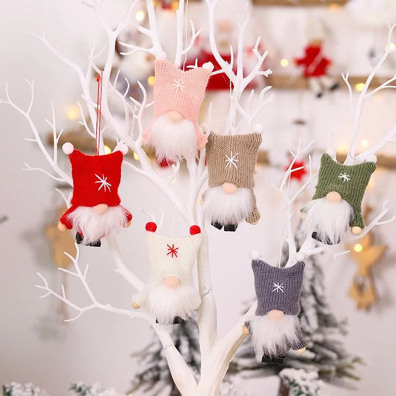 Christmas Gnome Dolls Xmas Tree Ornaments