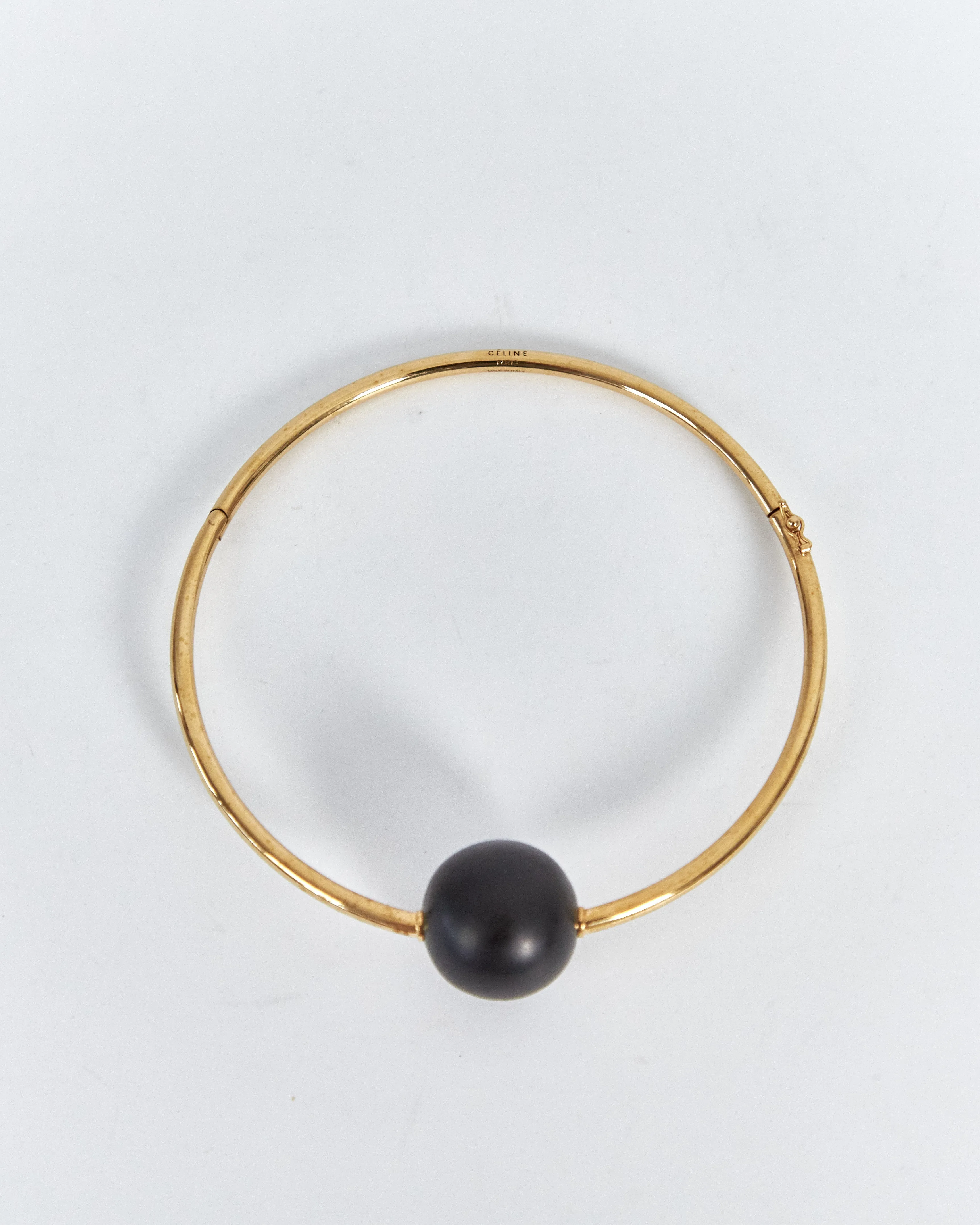 Céline fall '13 choker necklace with black marble, gold
