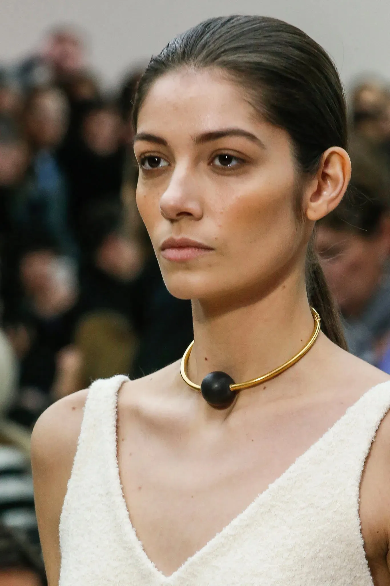 Céline fall '13 choker necklace with black marble, gold