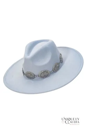Colorado Silver Medallion Chain Fedora Hat