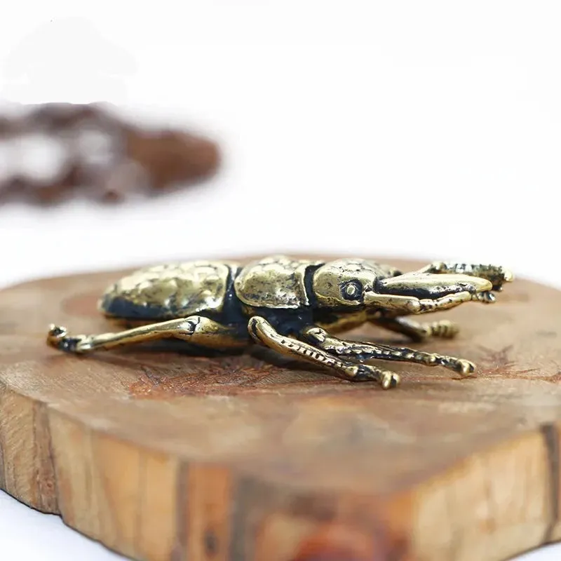 Copper Beetles Figurine Tea Pets