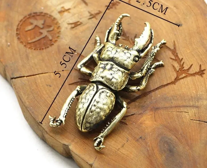 Copper Beetles Figurine Tea Pets