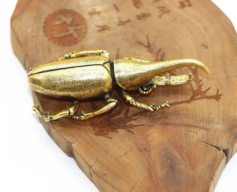 Copper Beetles Figurine Tea Pets