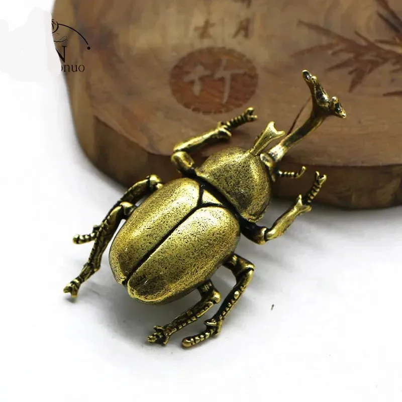 Copper Beetles Figurine Tea Pets
