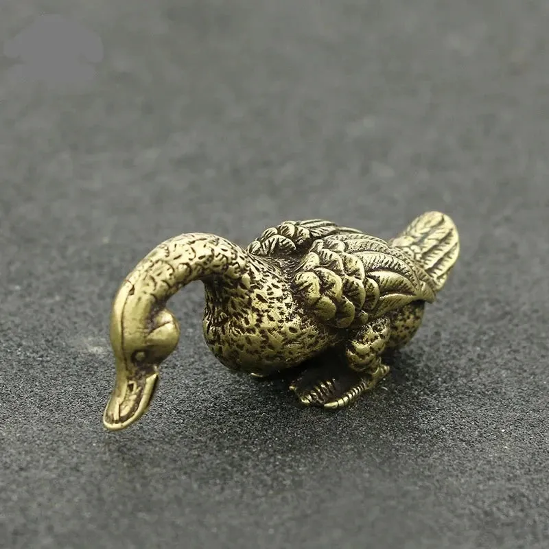 Copper Duck Figurine Tea Pets