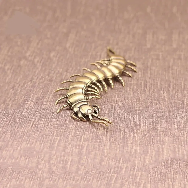 Copper Movable Centipede Figurine Tea Pets