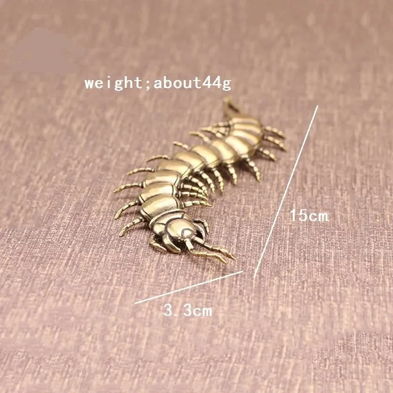 Copper Movable Centipede Figurine Tea Pets